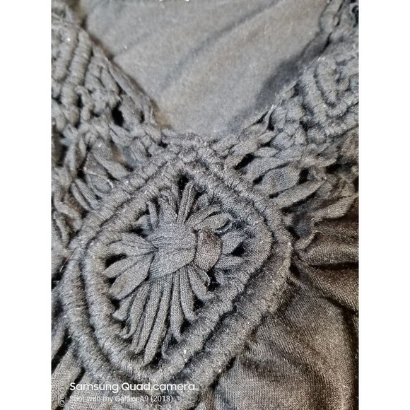 WHITE Stag Black Knotted Detail Top Large - Picture 6 of 7